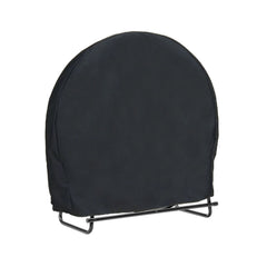 Log Hoop Cover 210D Oxford Waterproof Drawstring Heavy Duty Round Log Rack Cover Black 40 x 24 x 41inch