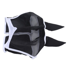 Horse Fly Mask Breathable Comfortable Soft Fine Mesh Design Horse Face Mask Horse Supplies with Ears Black