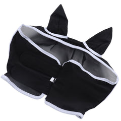 Horse Fly Mask Breathable Comfortable Soft Fine Mesh Design Horse Face Mask Horse Supplies with Ears Black