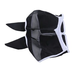 Horse Fly Mask Breathable Comfortable Soft Fine Mesh Design Horse Face Mask Horse Supplies with Ears Black