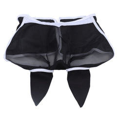 Horse Fly Mask Breathable Comfortable Soft Fine Mesh Design Horse Face Mask Horse Supplies with Ears Black
