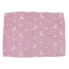 1.52x1M Luminous Blanket Double Sided Polyester Glowing Blanket Bedroom Air Conditioning Blanket for KidsPink