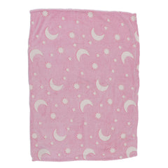 1.52x1M Luminous Blanket Double Sided Polyester Glowing Blanket Bedroom Air Conditioning Blanket for KidsPink