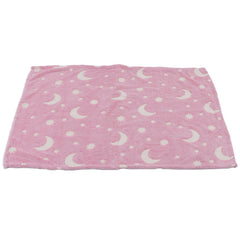 1.52x1M Luminous Blanket Double Sided Polyester Glowing Blanket Bedroom Air Conditioning Blanket for KidsPink