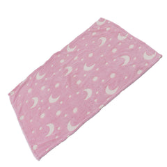 1.52x1M Luminous Blanket Double Sided Polyester Glowing Blanket Bedroom Air Conditioning Blanket for KidsPink