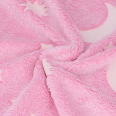 1.52x1M Luminous Blanket Double Sided Polyester Glowing Blanket Bedroom Air Conditioning Blanket for KidsPink