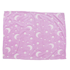 1.52x1M Luminous Blanket Double Sided Polyester Glowing Blanket Bedroom Air Conditioning Blanket for KidsPurple