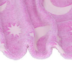 1.52x1M Luminous Blanket Double Sided Polyester Glowing Blanket Bedroom Air Conditioning Blanket for KidsPurple