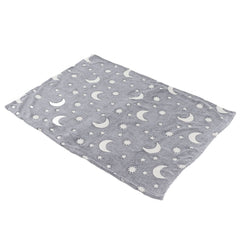 1.52x1M Luminous Blanket Double Sided Polyester Glowing Blanket Bedroom Air Conditioning Blanket for KidsGray
