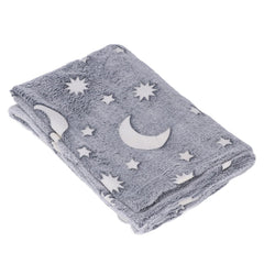 1.52x1M Luminous Blanket Double Sided Polyester Glowing Blanket Bedroom Air Conditioning Blanket for KidsGray