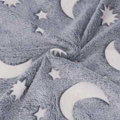 1.52x1M Luminous Blanket Double Sided Polyester Glowing Blanket Bedroom Air Conditioning Blanket for KidsGray