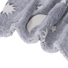 1.52x1M Luminous Blanket Double Sided Polyester Glowing Blanket Bedroom Air Conditioning Blanket for KidsGray