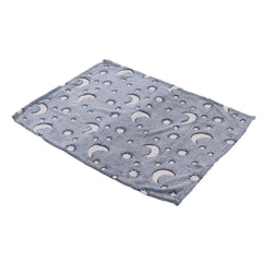 1.52x1M Luminous Blanket Double Sided Polyester Glowing Blanket Bedroom Air Conditioning Blanket for KidsDusty Blue