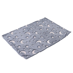 1.52x1M Luminous Blanket Double Sided Polyester Glowing Blanket Bedroom Air Conditioning Blanket for KidsDusty Blue