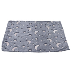 1.52x1M Luminous Blanket Double Sided Polyester Glowing Blanket Bedroom Air Conditioning Blanket for KidsDusty Blue