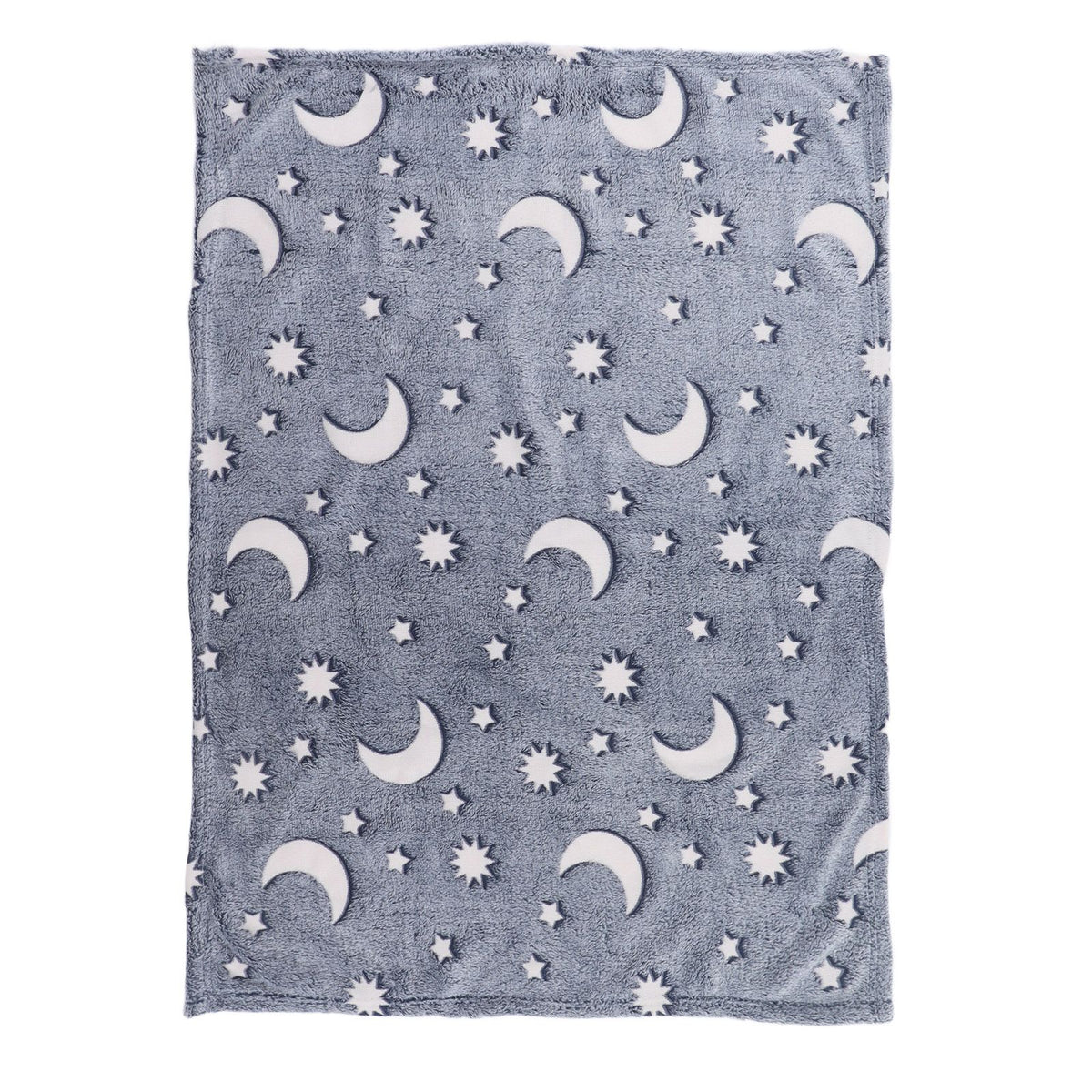 Glowing Polyester Blanket Soft and Warm Fuzzy Blanket for Bed Sofa Couch All SeasonDusty Blue