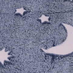 Glowing Polyester Blanket Soft and Warm Fuzzy Blanket for Bed Sofa Couch All SeasonDusty Blue