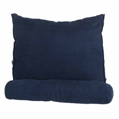 Large Backrest 60x22x50cm Triangular Design Detachable Soft Comfortable Reading Pillow Backrest for Home Sofa Bed Dark Blue 6