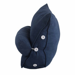 Large Backrest 60x22x50cm Triangular Design Detachable Soft Comfortable Reading Pillow Backrest for Home Sofa Bed Dark Blue 6