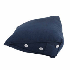 Large Backrest 60x22x50cm Triangular Design Detachable Soft Comfortable Reading Pillow Backrest for Home Sofa Bed Dark Blue 6