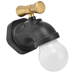 Creative LED Faucet Night Light USB Charging Voice Controlled Induction Bedside Lamp for Corridor