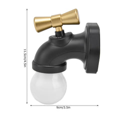 Creative LED Faucet Night Light USB Charging Voice Controlled Induction Bedside Lamp for Corridor