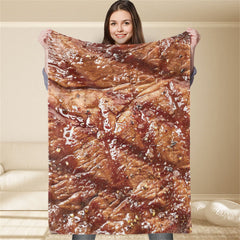 Throw Blanket Clear Food Photo Printed Soft Polyester Skin Friendly Funny for Home Sleeping Office Outdoors 80x100cm / 31.5x3