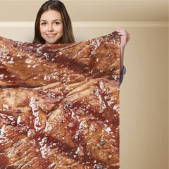 Throw Blanket Clear Food Photo Printed Soft Polyester Skin Friendly Funny for Home Sleeping Office Outdoors 80x100cm / 31.5x3