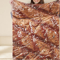 Throw Blanket Clear Food Photo Printed Soft Polyester Skin Friendly Funny for Home Sleeping Office Outdoors 80x100cm / 31.5x3