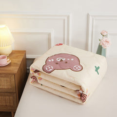 Summer Air Conditioner Quilt Machine Washable Soft Breathable Portable Air Conditioner Blanket Summer Comforter Cute Bear 150