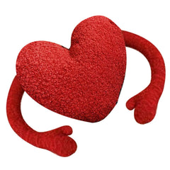 Red Heart Pillow Cartoon Plush Soft Comfortable Heart Shaped Pillow Toy Decoration for Living Room Bedroom Office Symmetrical