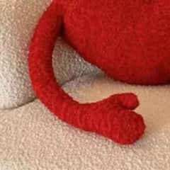 Red Heart Pillow Cartoon Plush Soft Comfortable Heart Shaped Pillow Toy Decoration for Living Room Bedroom Office Symmetrical