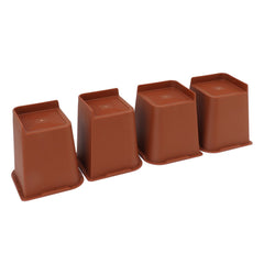 4PCS Heavy Duty Bed Chair Riser L Shaped 6in Anti Slip Furniture Extra Raiser for Bedroom