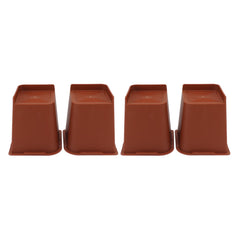 4PCS Heavy Duty Bed Chair Riser L Shaped 6in Anti Slip Furniture Extra Raiser for Bedroom