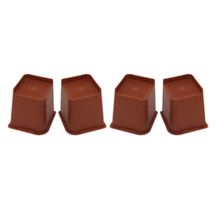 4PCS Heavy Duty Bed Chair Riser L Shaped 6in Anti Slip Furniture Extra Raiser for Bedroom