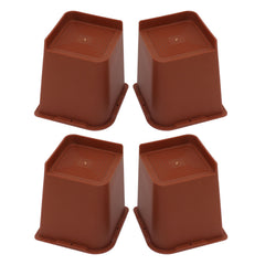 4PCS Heavy Duty Bed Chair Riser L Shaped 6in Anti Slip Furniture Extra Raiser for Bedroom