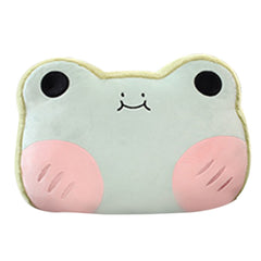 Animal Shape Pillow Stuffed Cushion Toy Flannel Plush Animal Soft Pillow for Kids Christmas Gift Avocado Green Frog 40x30cm