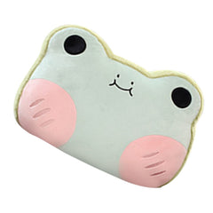 Animal Shape Pillow Stuffed Cushion Toy Flannel Plush Animal Soft Pillow for Kids Christmas Gift Avocado Green Frog 40x30cm