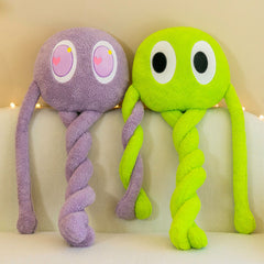 Plush Octopus Pillow Cute Shape Soft Comfortable Stuffed Octopus Doll Toy with 4 Legs for Home Bedroom Office Purple 90cm/35.