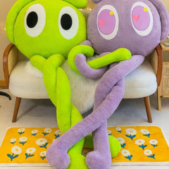 Plush Octopus Pillow Cute Shape Soft Comfortable Stuffed Octopus Doll Toy with 4 Legs for Home Bedroom Office Purple 90cm/35.