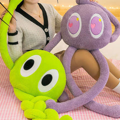 Plush Octopus Pillow Cute Shape Soft Comfortable Stuffed Octopus Doll Toy with 4 Legs for Home Bedroom Office Purple 90cm/35.