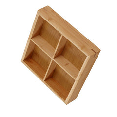 Divided Wooden Tray Multi Compartments Serving Tray for Hot Pot Restaurants Sushi Plate 4 Compartments