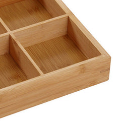 Divided Wooden Tray Multi Compartments Serving Tray for Hot Pot Restaurants Sushi Plate 4 Compartments