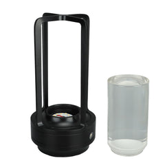 Cordless Table Lamp 3 Colors Stepless Dimming LED Table Lamp Rechargeable Touch Lamp Bedside Nightstand Lamp Black