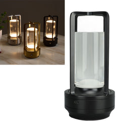 Cordless Table Lamp 3 Colors Stepless Dimming LED Table Lamp Rechargeable Touch Lamp Bedside Nightstand Lamp Black