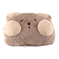 Stuffed Animals Travel Blanket Pillow Set Soft Plush Hugging Pillow Cute Plush Toy with Hand Warmer Design for Travel Home Of
