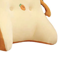 Backrest Pillow Washable Removable Cover Soft Cartoon Animal Back Support Cushion for Office Chair Bedside Carrot