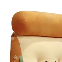 Backrest Pillow Washable Removable Cover Soft Cartoon Animal Back Support Cushion for Office Chair Bedside Carrot