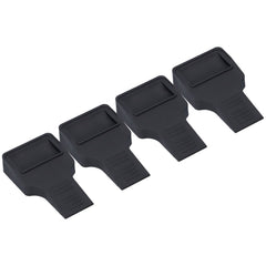 4Pcs Wheel Stoppers U Shaped Wheels Caster Cups Accessory for Sofas Beds Chairs Furnitures Black