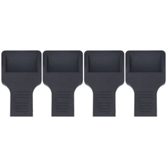 4Pcs Wheel Stoppers U Shaped Wheels Caster Cups Accessory for Sofas Beds Chairs Furnitures Black